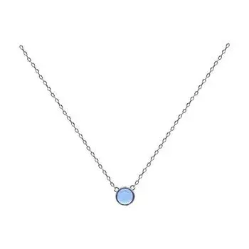 Синее круглое ожерелье Мечтательная милая девушка Нишевый дизайн Универсальная ключичная цепочка для женщин Модный