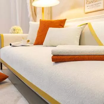 Синель Феникс Хвост Золотой Край Диван Подушка Свет Роскошный Высококачественный Четырехсезонный Универсальный Нескользящий Чехол Для Дивана Полотенце Простое Полотенце 70*70