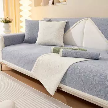 Синель Four Seasons Универсальная диванная подушка из плотного чистого хлопка Полотенце для дивана Чехол для дивана Ткань Императорская наложница Сиденье на заказ Подушка для дивана 70*70