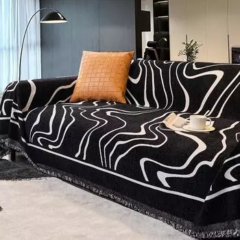 Синель Простое полотенце для дивана Four Seasons Универсальный нескользящий чехол Ткань Универсальный чехол для дивана Цельный чехол Все включено Ткань Одеяло 180*130