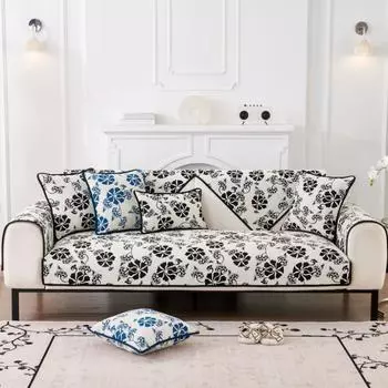 Синель в китайском стиле, чехол для дивана, жаккардовая подушка для дивана, наволочка, декор для гостиной, универсальная противоскользящая подушка на четыре сезона 70x70cm 1pcs