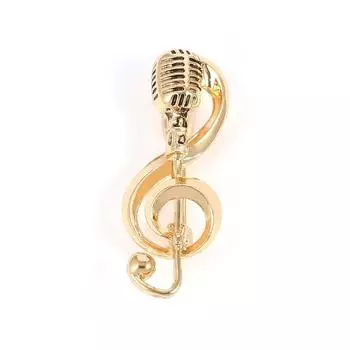Singer Party Lapel Pin Lapel Brooch Microphone Brooches Brooches Pin Enamel Pin Music Note Brooch