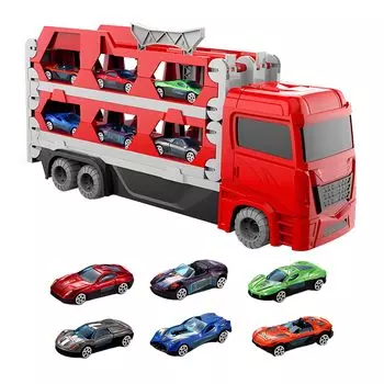 SINGERTOP Мини-машинка Игрушечная машинка Гоночная машинка Игрушечный грузовик 1 Машинка для хранения 6 Мини-машинок Катапульта Рельсовый набор 2 3 4 5 6 лет Игрушка Мальчики Девочки День рождения