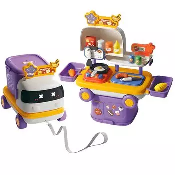 SINGERTOP Play House Set Anywhere Kitchen Set Кухонные игрушки Игрушки Развивающие игрушки Play House Кулинарные принадлежности Хот-доги Яйца Кукуруза Настоящая кухня