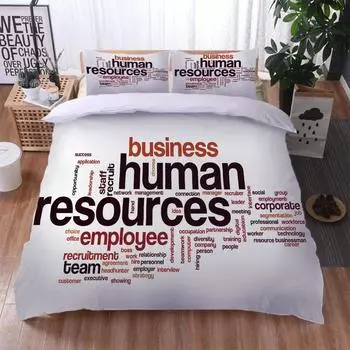 Single Bed Set Creative Alphabet 3D Printed, Pattern Bedding Set Duvet Cover Quilt Cover Pillowcase Comfortable Bedspreads W90xL190cm