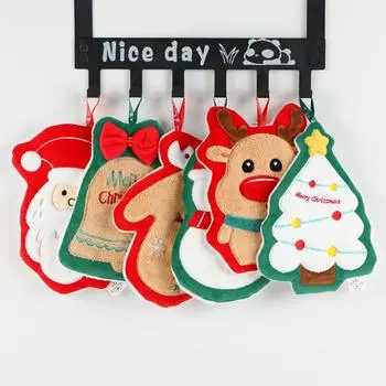 Single Christmas towel, soft towel, kitchen absorbent towel, bathroom creative Christmas gift, Santa Claus Toallas De Mano