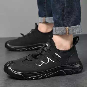 Single cotton optional men s shoes autumn new wear labor insurance shoes light soft sole fashion trend work shoes men s casual shoes 39