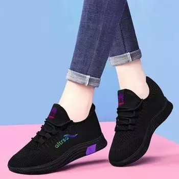 Single cotton optional women s shoes, new single shoes, work shoes, non-slip soft-soled work shoes, mother shoes, women s flat-soled trendy shoes 35
