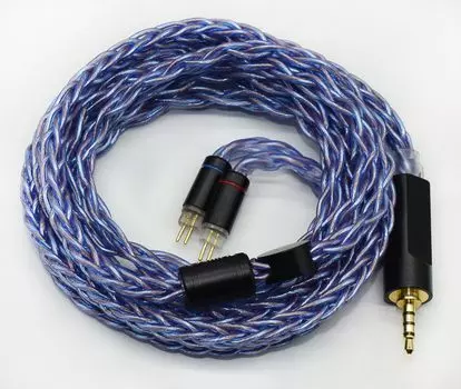 Single Crystal Copper Silver Plated Earphone Upgrade Cable 2pin Earphone Replacement Cable [JSHiFi-Storm] 2pin2.5mm Re-Cable 2.5mm + 0.78 (2pin2.5mm)