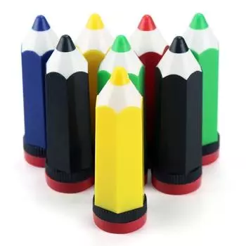 Single Hole Cartoon Pencil Sharpener Pencil-shaped Colorful Pencil Sharpener Desktop Tool жёлтый