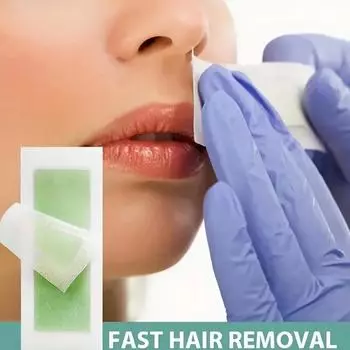 Single Piece Double-sided Non-woven Wax Paper for Hair Removal Convenient Disposable Leg Honey Stickers 20pcs Box Aloe double-sided