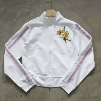 Single Pure Original Women clothes Spring and Autumn New Sports Outerwear Women s Long Sleeve Top Slim fit Fashion Brand All-Match Short Jacket White XS