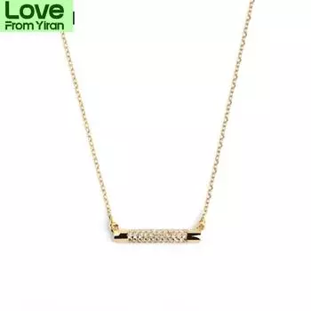 Однорядное инкрустированное бриллиантами ожерелье для женщин из стерлингового серебра 925 пробы, очаровательная подвеска, цепочка, 18-каратный чокер, бижутерия, воротник