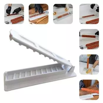 Single Row Kebab Maker BBQ Meat Skewer Machine Portable Outdoor Camping Picnic Reusable Plastic Barbecue Skewer Maker BBQ Tools