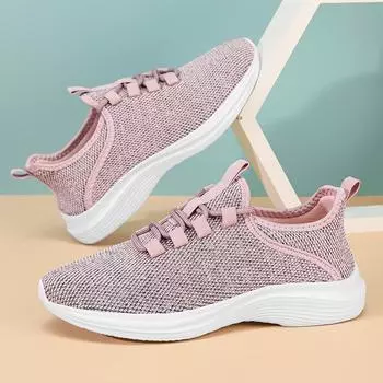 Женская летняя повседневная обувь, универсальная модная студенческая обувь, женские кроссовки из сетки Fly-Woven 35 серый