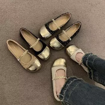 Single shoes women s Xiaoxiangfeng flats 2025 new spring and autumn Mary Jane evening evening breeze gentle shoes with skirts Doudou shoes 35