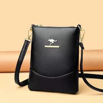 Single-shoulder Bag Fashionable Mobile Phone Bag Crossbody Bag Middle-aged Lady Mother s Coin Purse чёрный