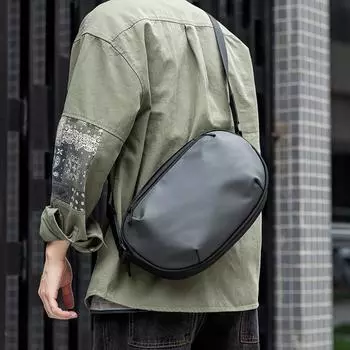 Single-shoulder Bag, Men s Chest Bag, Casual Crossbody Bag, Functional Bag, Versatile Men s Bag чёрный