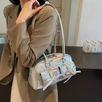 Single-shoulder Bag with High Appearance Level, Ballet Style Bow Autumn Women s Bag, Exquisite and Fashionable Crossbody Bag чёрный