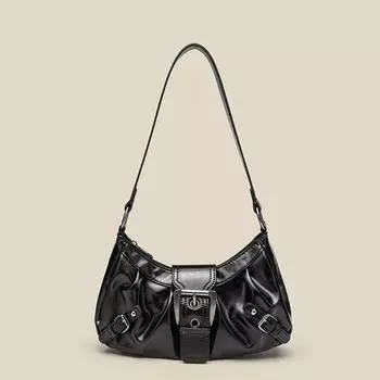 Сумка-тоут на одно плечо в стиле ретро для поездок на работу в городе Vibe Do Old Wind Bag для подмышек Мотоциклетная сумка для девочек кофейный