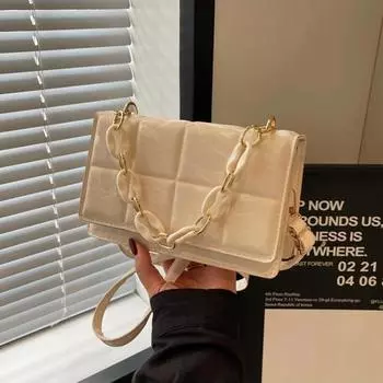 Женская сумка-кроссовер на одно плечо, универсальная, модная, с высокой текстурой, красивая, небольшого размера, однотонная