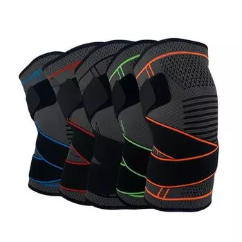 Single Tide Универсальный баскетбол для верховой езды Лето Кондиционер Защитное снаряжение Вязание Регулируемый ремень Давление для бега Наколенники M-Single