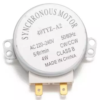 Синхронный двигатель 49TYZ-A2 AC 220-240V CW/ CCW 4W 5/6 RPM, для микроволновой печи