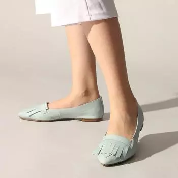 Синие балетки Bebe из натуральной кожи