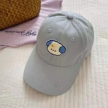 Синие бейсболки для женщин и девочек, повседневная кепка с изображением собаки из мультфильма, тонкая дышащая солнцезащитная шляпа с козырьком в корейском стиле 1pc синий