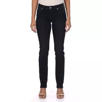 Синие Белые Женские Черные Джинсы Обычного Кроя