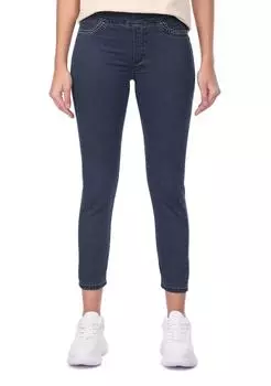 Синие белые женские леггинсы, джинсы