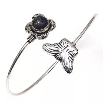 Синие драгоценные камни Sunsitara, браслеты-манжеты ручной работы, 7 дюймов, регулируемые