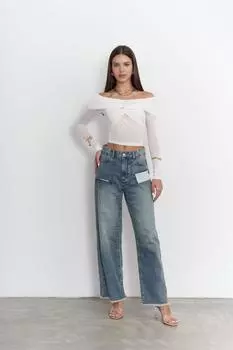 Синие джинсовые брюки Kai с карманами