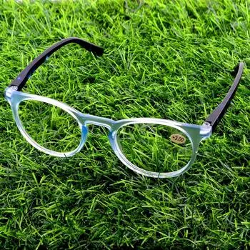 Синие классические модные круглые очки для чтения с пружинными шарнирами TR90 в стиле ретро с многослойным покрытием +0,75 +1 +1,25 +1,5+1,75 +2 от +2,25 до +4 +0.75 синий