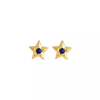 Синие мини-серьги Темпераментные серьги Пятиконечная звезда Маленькие серьги для женщин Серьги для прокалывания ушей для женщин