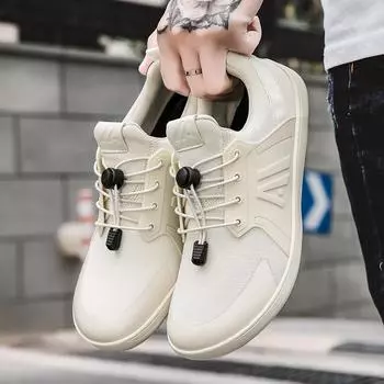 Синие повседневные кроссовки мужские широкие босоножки дышащие сетчатые мужские туфли с носком мягкие минималистичные балетки с нулевым перепадом высоты кроссовки с широким носком 39 бежевый