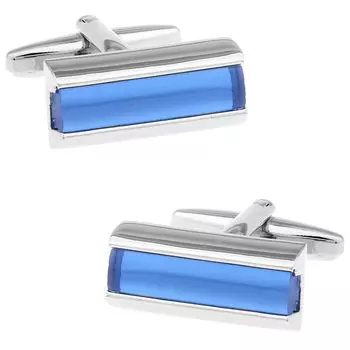 Синие простые запонки Bar Запонки Запонки n02101 синий