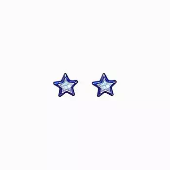 Синие серьги-звездочки с каплями масла. Высококачественные серьги-гвоздики для женщин.