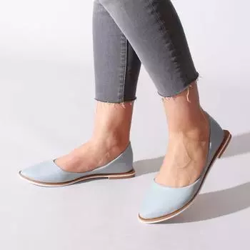 Синие женские повседневные туфли из натуральной кожи Bebe