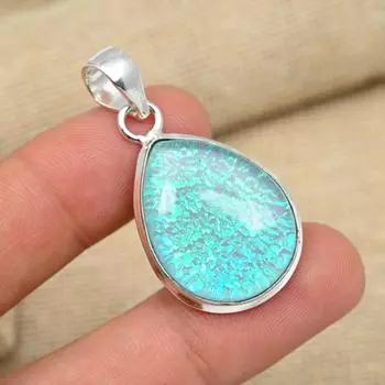 Синий австралийский тройной опал, драгоценный камень, твердое серебро 925 пробы, ювелирные изделия, подвеска ручной работы, подарок 1.57 Inches синий