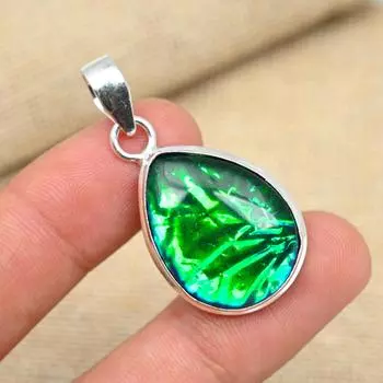 Синий австралийский тройной опаловый драгоценный камень ручной работы из твердого стерлингового серебра 925 пробы 1.57 Inches синий