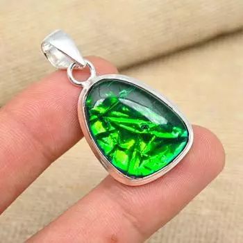 Синий австралийский тройной опаловый драгоценный камень стерлингового серебра 925 пробы элегантный кулон ручной работы 1.57 Inches синий