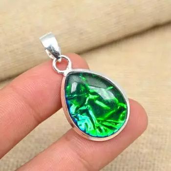 Синий австралийский тройной опаловый драгоценный камень стерлингового серебра 925 пробы Ювелирный кулон ручной работы 1.57 Inches синий