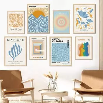 Синий цветочный рынок, Анри Матисс, постеры, принты, абстрактная настенная художественная галерея, холст, картина, скандинавская картина для декора гостиной A4 21X30cm No Framed