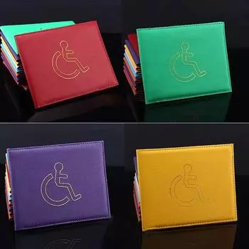 Синий держатель для пропуска для инвалидов, переносной чехол для отображения разрешения, практичный защитный чехол с голограммой, защитный чехол для документов