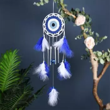 Синий дурной глаз Ловец снов подвесное украшение автомобильные колокольчики подвесное украшение турецкий амулет голубые глаза настенный кулон ремесло