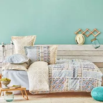 Синий двойной зимний комплект Karaca Home Milo Blue