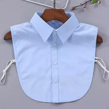 Синий фальшивый воротник для женщин, модные украшения, одежда, униформа S