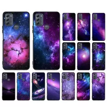 Синий, фиолетовый, синий, розовый, чехол для телефона «Космическая фэнтези» для Motorola Moto G22 G60 G52 G9 G7 Plus G8 Power G100 G Stylus G30 G10 GPure Moto G Stylus 5G