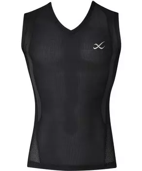 СИНИЙ Функциональный топ с сеткой, без рукавов, с накладными плечами, легкий в движении, для игры в гольф и марафона JAO390 BL M [CEDA X/Wacoal] [MEN] [JYURYU TOP] Мужской